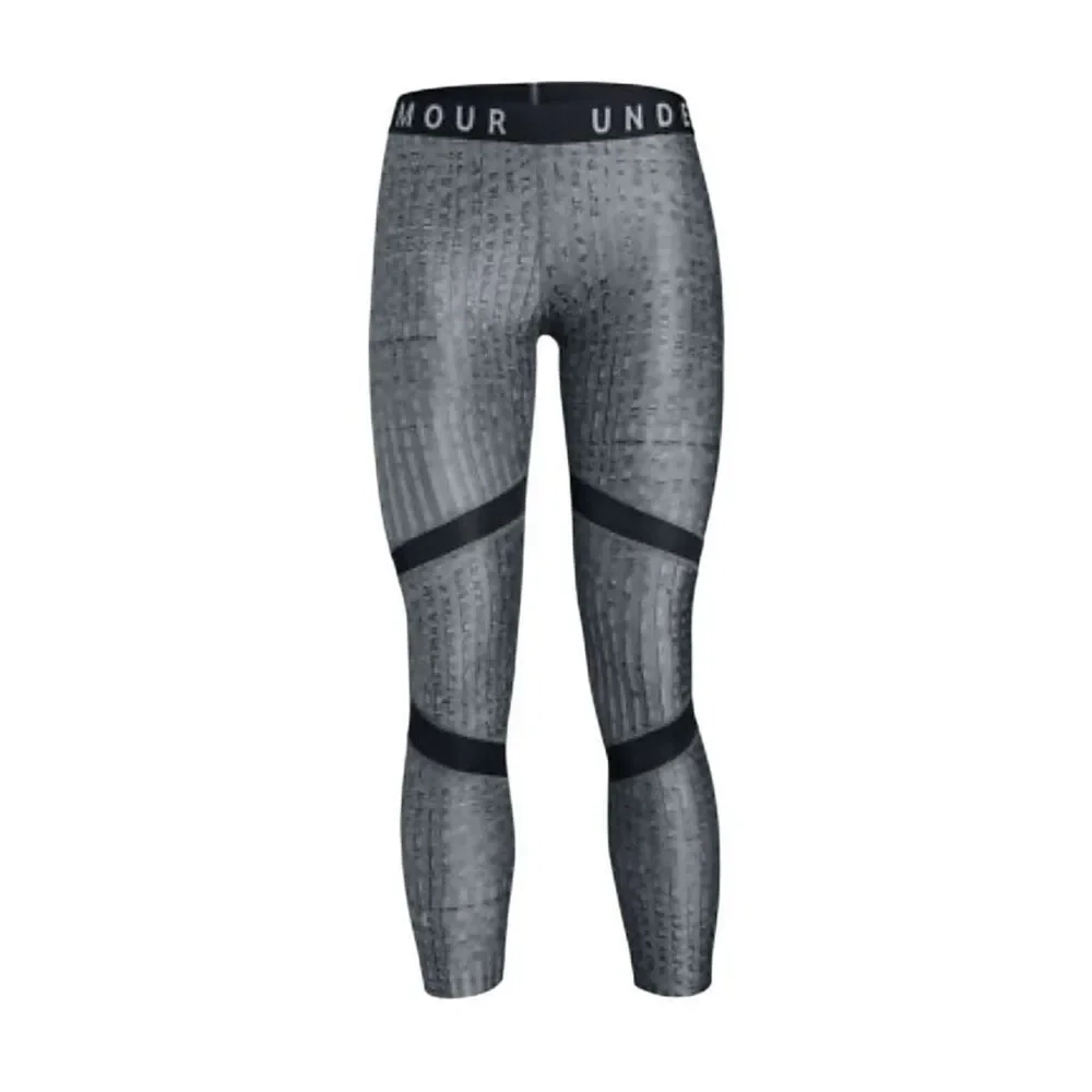 Under Armour CoolSwitch Run gray with black accent full length leggings - L